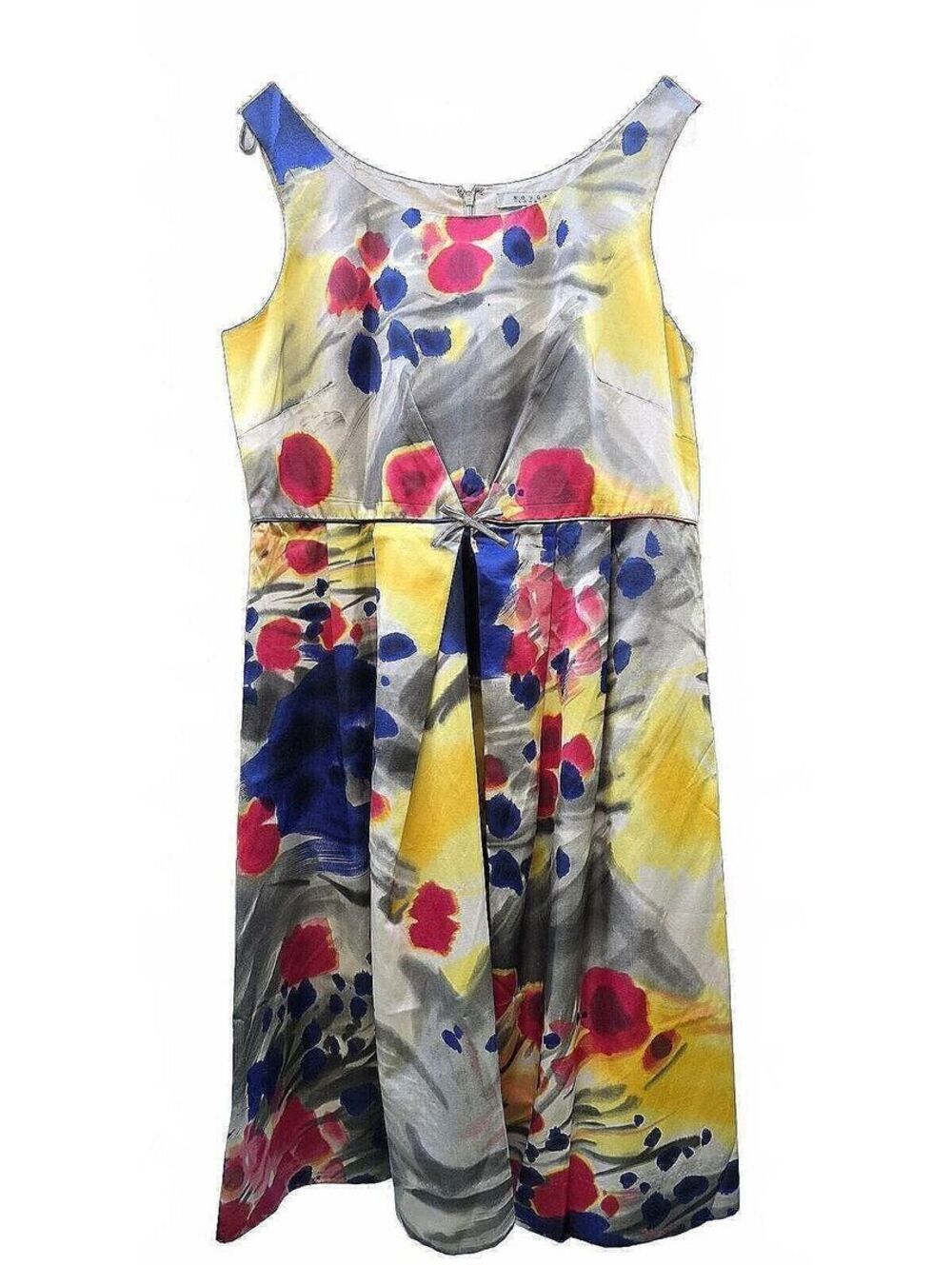 Nougat London Fit And Flare Sleeveless Silk + Cotton Cocktail Dress. Med